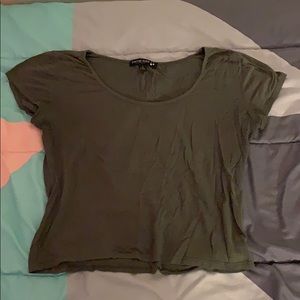 Olive Green Crop Top